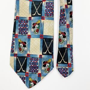 Mickey Unlimited Blue Red Golf Polyester Necktie